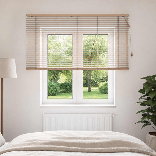 Venetian Blind Oak Look 155 x 130 cm 35 mm Solid Paulownia Wood