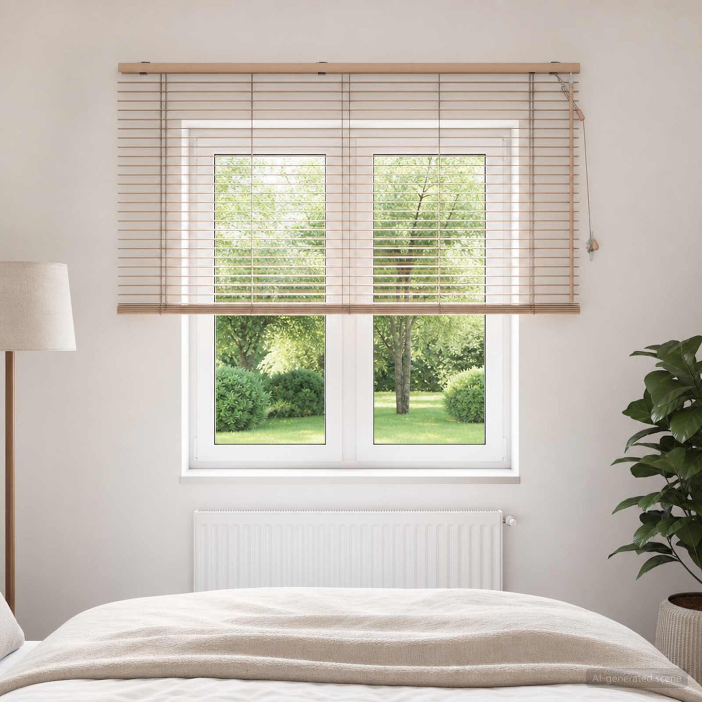 Venetian Blind Oak Look 150 x 130 cm 35 mm Solid Paulownia Wood