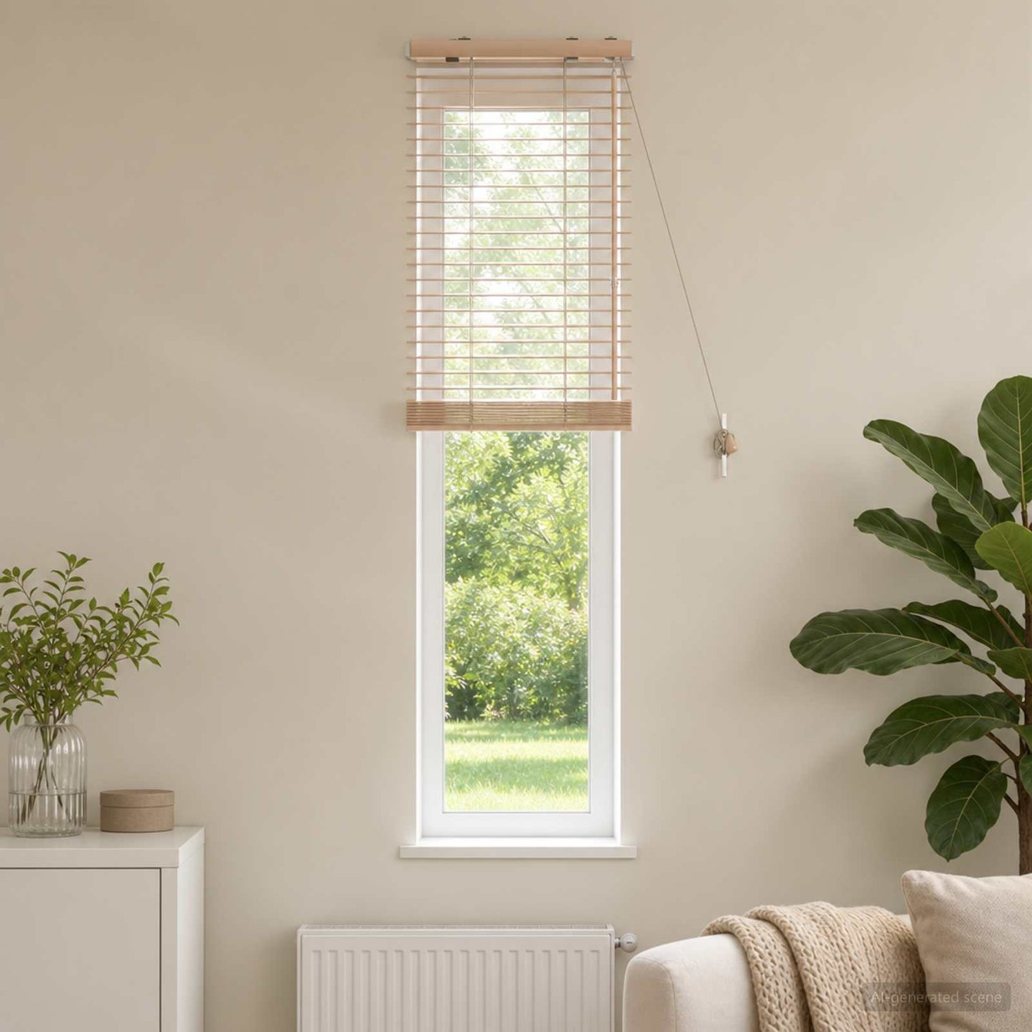 Venetian Blind Oak Look 40 x 160 cm 35 mm Solid Paulownia Wood