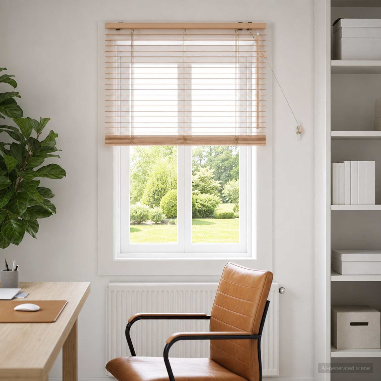 Venetian Blind Oak Look 85 x 160 cm 35 mm Solid Paulownia Wood