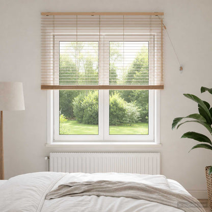 Venetian Blind Oak Look 135 x 160 cm 35 mm Solid Paulownia Wood