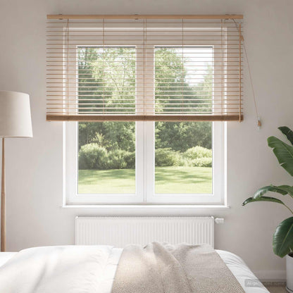 Venetian Blind Oak Look 145 x 160 cm 35 mm Solid Paulownia Wood