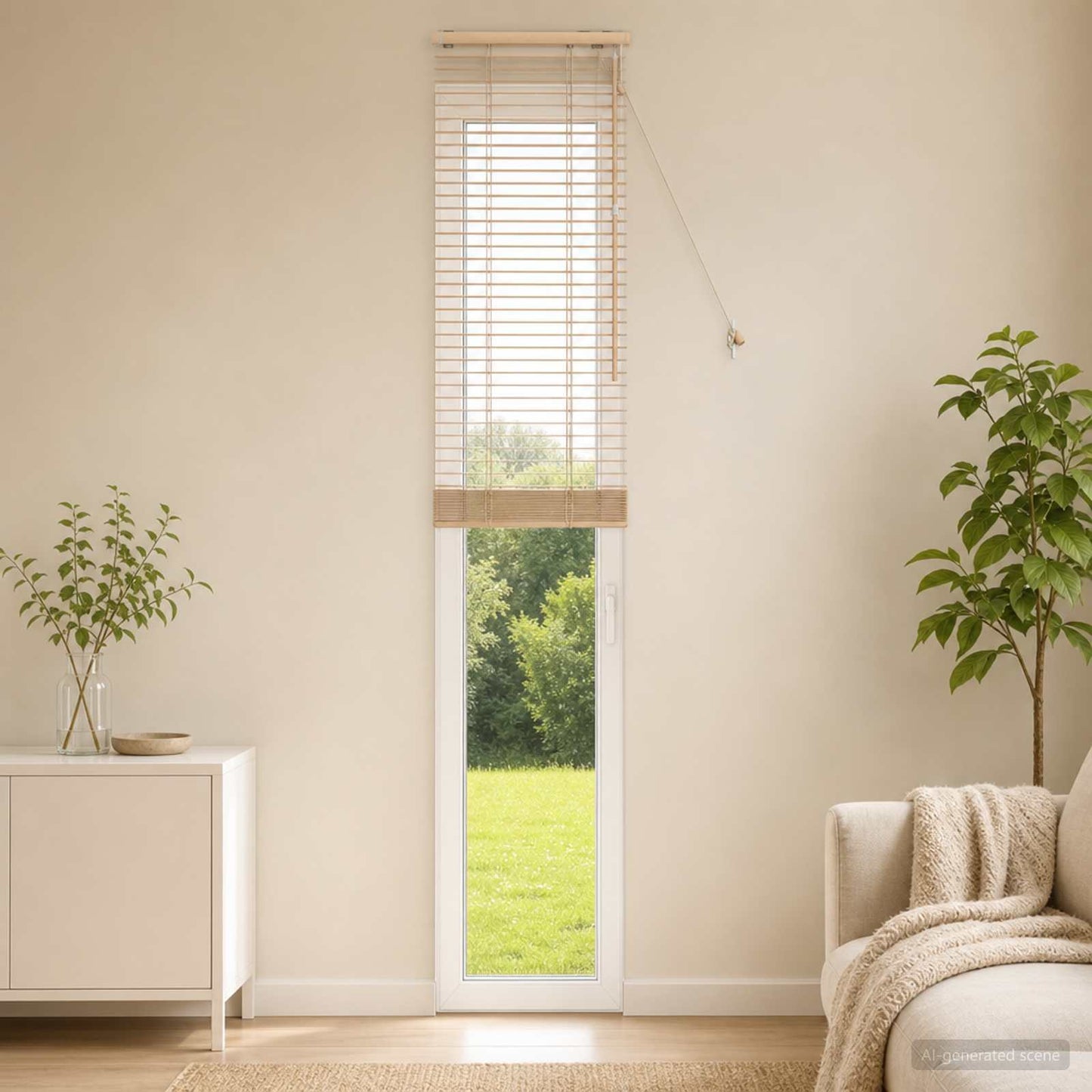 Venetian Blind Oak Look 50 x 250 cm 35 mm Solid Paulownia Wood