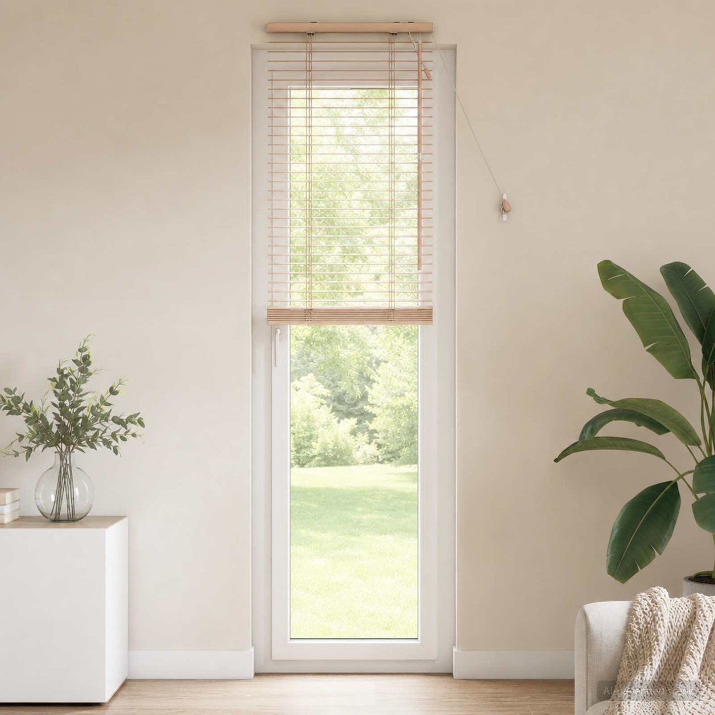 Venetian Blind Oak Look 55 x 250 cm 35 mm Solid Paulownia Wood