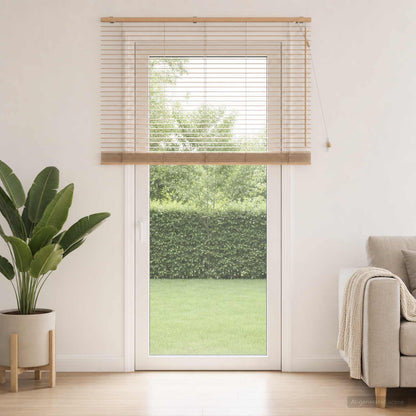Venetian Blind Oak Look 145 x 250 cm 35 mm Solid Paulownia Wood