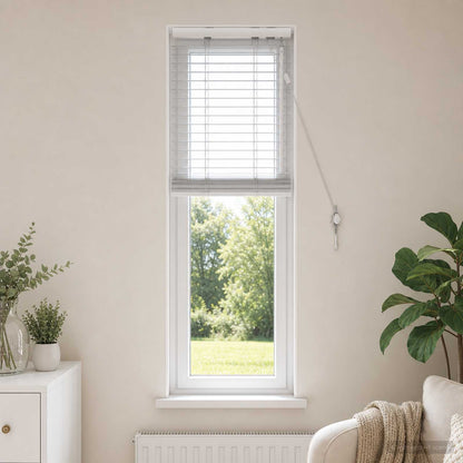 Venetian Blind White 50 x 130 cm 35 mm Solid Paulownia Wood