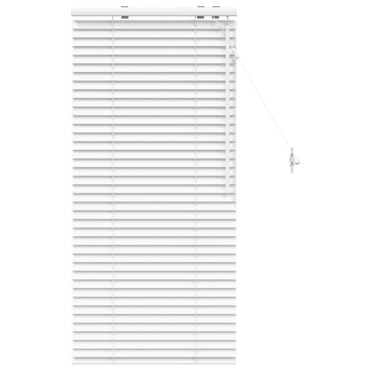 Venetian Blind White 55 x 130 cm 35 mm Solid Paulownia Wood