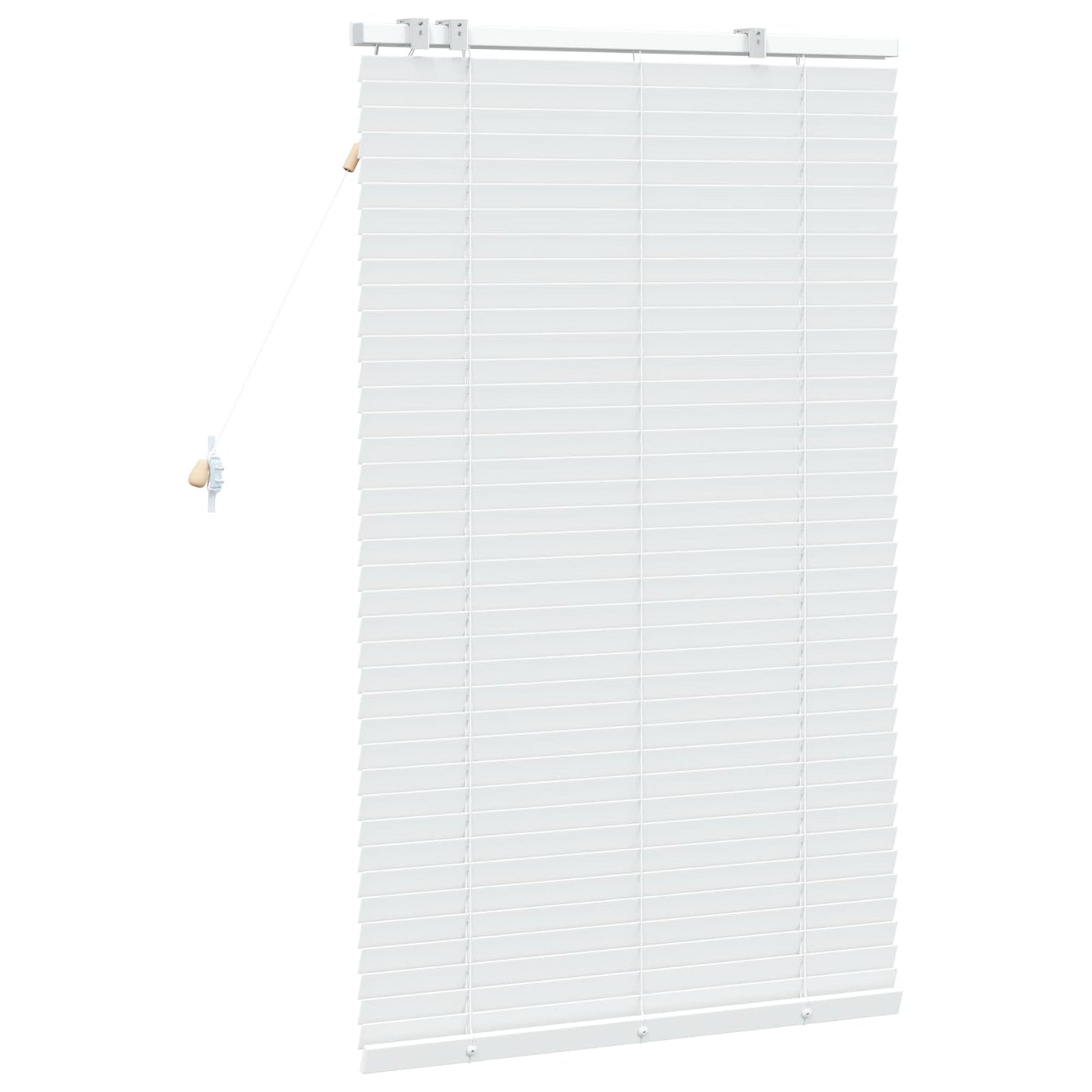 Venetian Blind White 90 x 130 cm 35 mm Solid Paulownia Wood