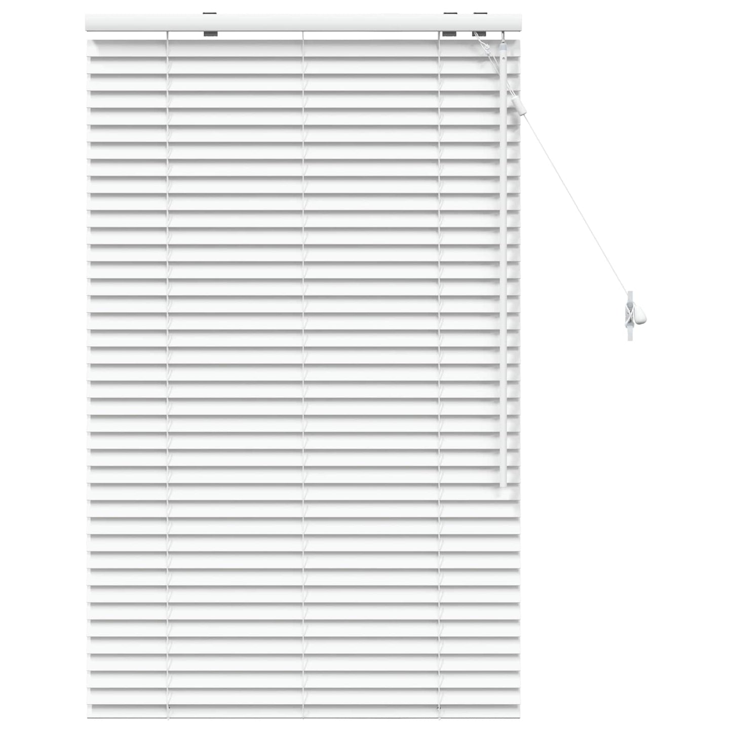 Venetian Blind White 90 x 130 cm 35 mm Solid Paulownia Wood