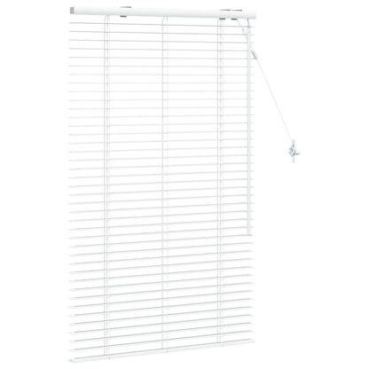 Venetian Blind White 95 x 130 cm 35 mm Solid Paulownia Wood
