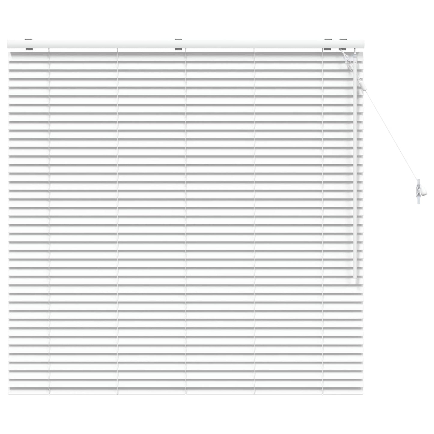 Venetian Blind White 125 x 130 cm 35 mm Solid Paulownia Wood
