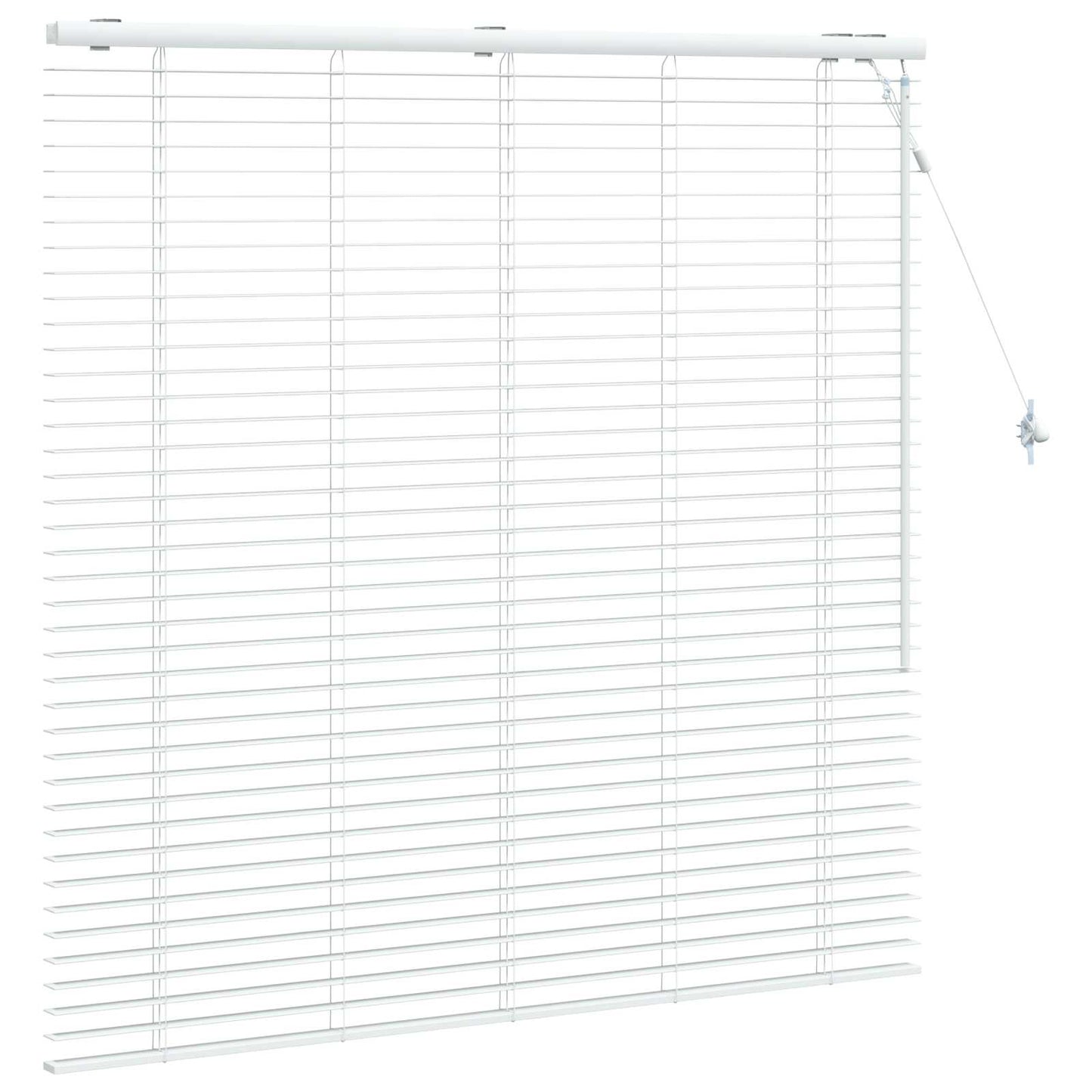 Venetian Blind White 130 x 130 cm 35 mm Solid Paulownia Wood