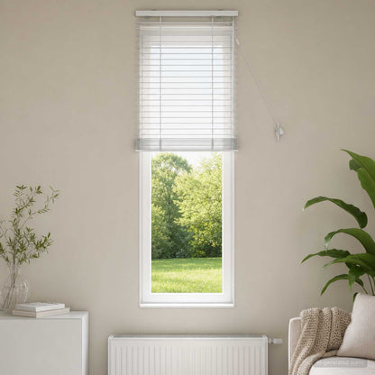 Venetian Blind White 65 x 160 cm 35 mm Solid Paulownia Wood