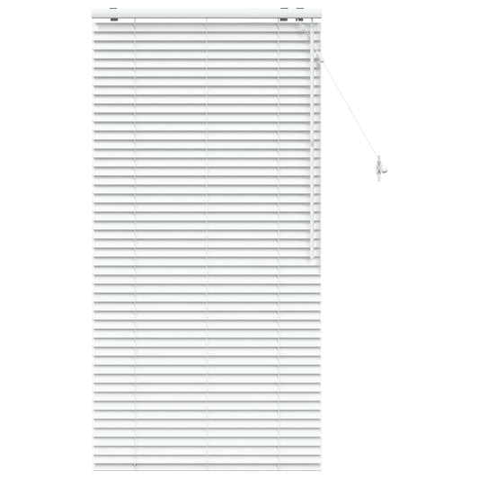 Venetian Blind White 75 x 160 cm 35 mm Solid Paulownia Wood