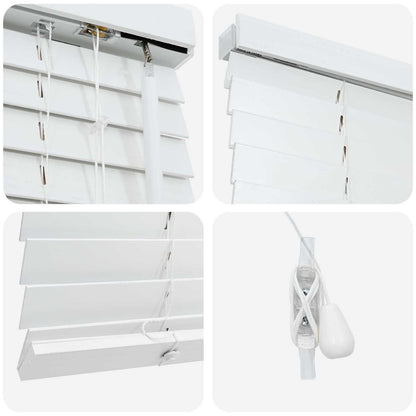 Venetian Blind White 85 x 160 cm 35 mm Solid Paulownia Wood
