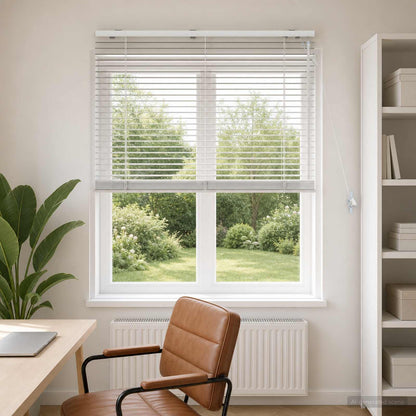 Venetian Blind White 120 x 160 cm 35 mm Solid Paulownia Wood
