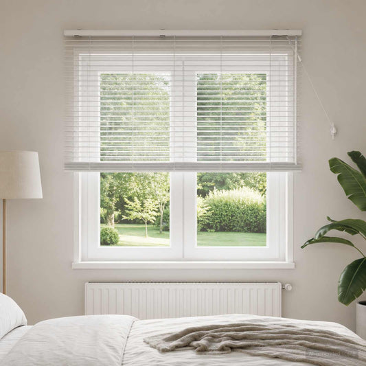 Venetian Blind White 135 x 160 cm 35 mm Solid Paulownia Wood