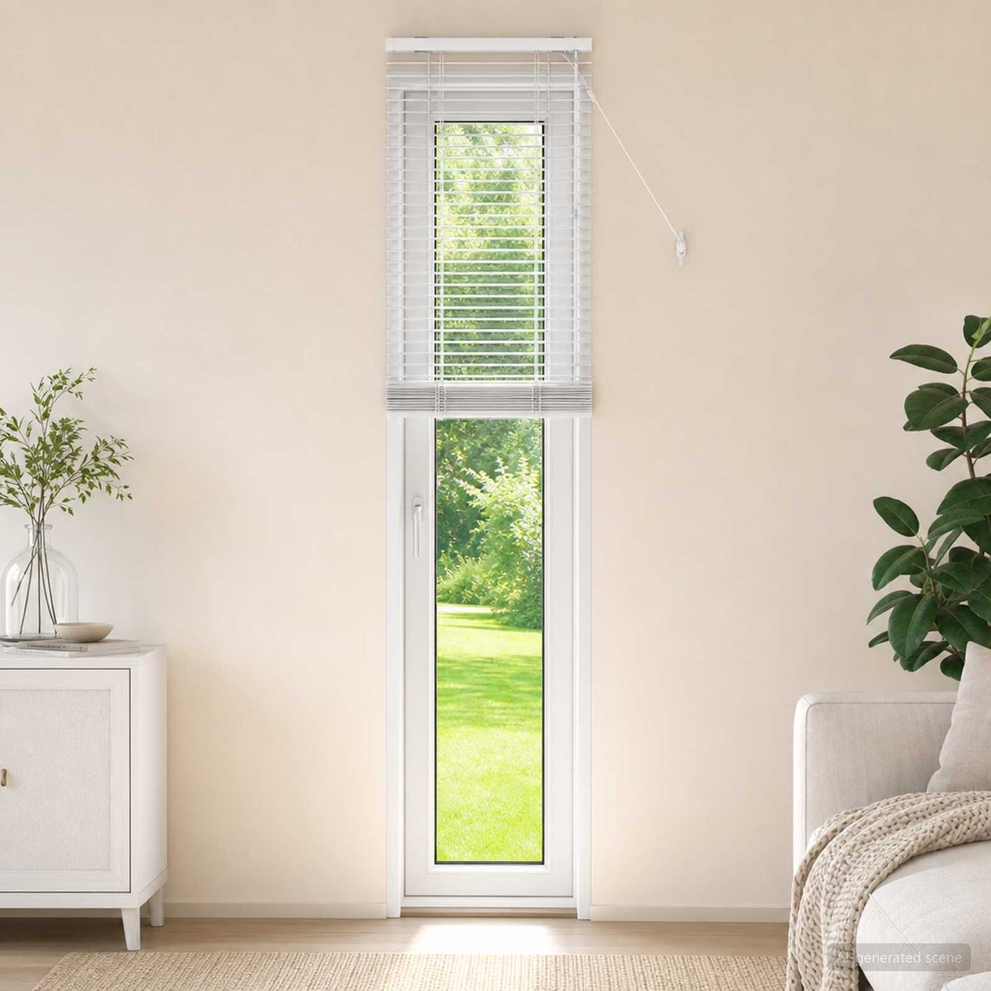 Venetian Blind White 45 x 250 cm 35 mm Solid Paulownia Wood