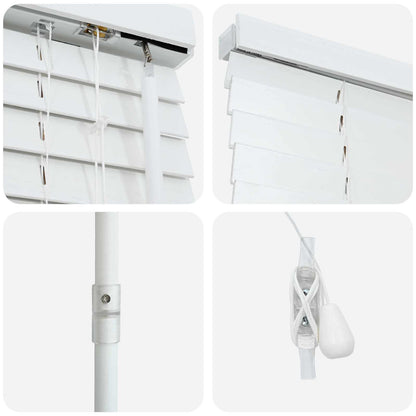 Venetian Blind White 70 x 250 cm 35 mm Solid Paulownia Wood