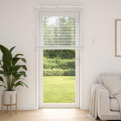 Venetian Blind White 75 x 250 cm 35 mm Solid Paulownia Wood