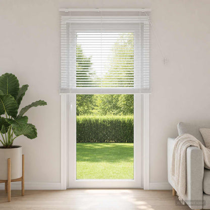 Venetian Blind White 115 x 250 cm 35 mm Solid Paulownia Wood