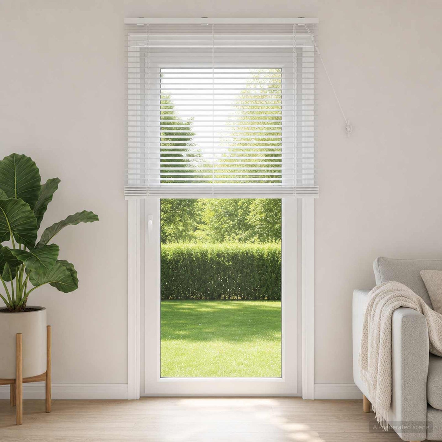 Venetian Blind White 110 x 250 cm 35 mm Solid Paulownia Wood