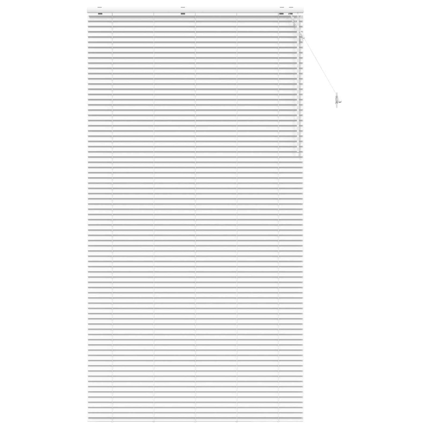 Venetian Blind White 125 x 250 cm 35 mm Solid Paulownia Wood