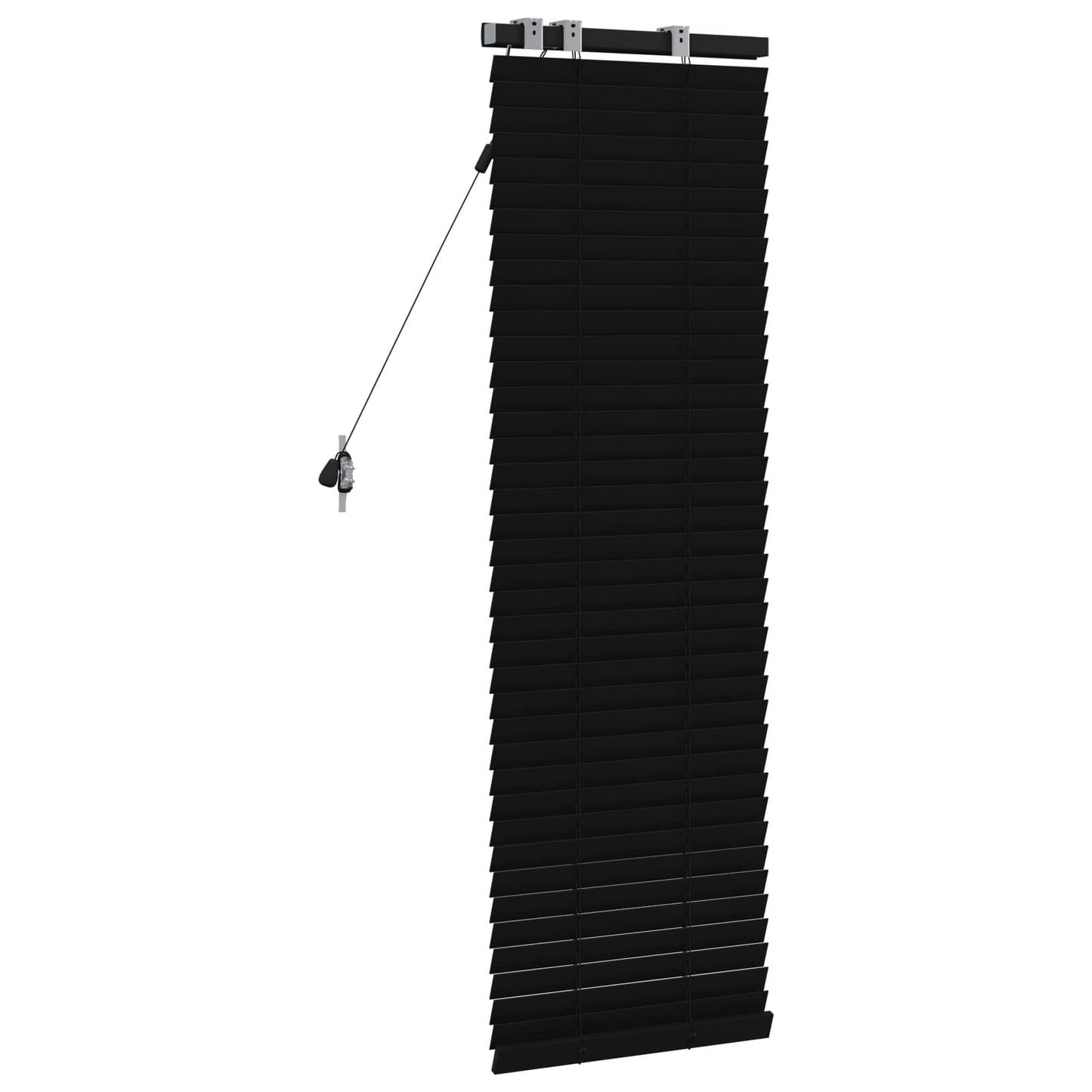 Venetian Blind Black 40 x 130 cm 35 mm Solid Paulownia Wood