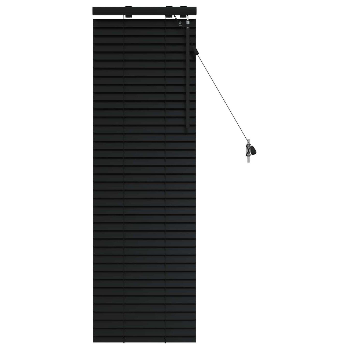 Venetian Blind Black 45 x 130 cm 35 mm Solid Paulownia Wood