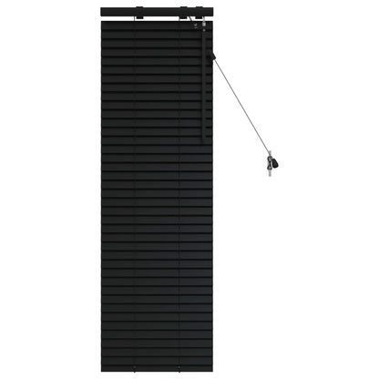 Venetian Blind Black 50 x 130 cm 35 mm Solid Paulownia Wood