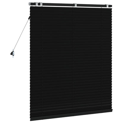 Venetian Blind Black 105 x 130 cm 35 mm Solid Paulownia Wood