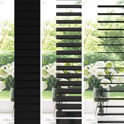 Venetian Blind Black 135 x 130 cm 35 mm Solid Paulownia Wood