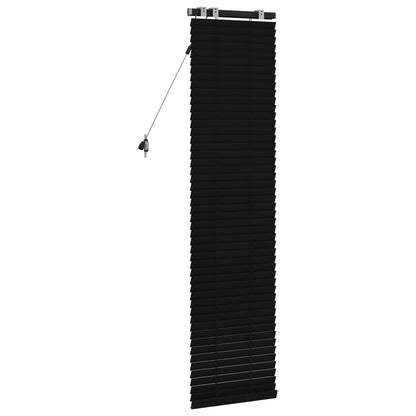 Venetian Blind Black 50 x 160 cm 35 mm Solid Paulownia Wood