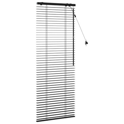 Venetian Blind Black 60 x 160 cm 35 mm Solid Paulownia Wood