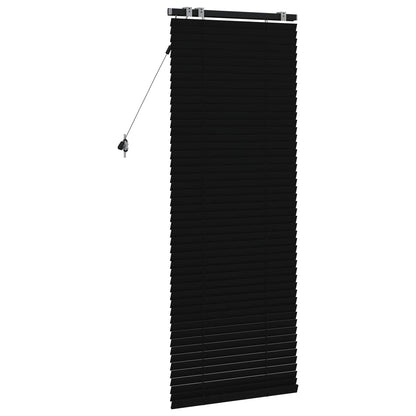 Venetian Blind Black 60 x 160 cm 35 mm Solid Paulownia Wood