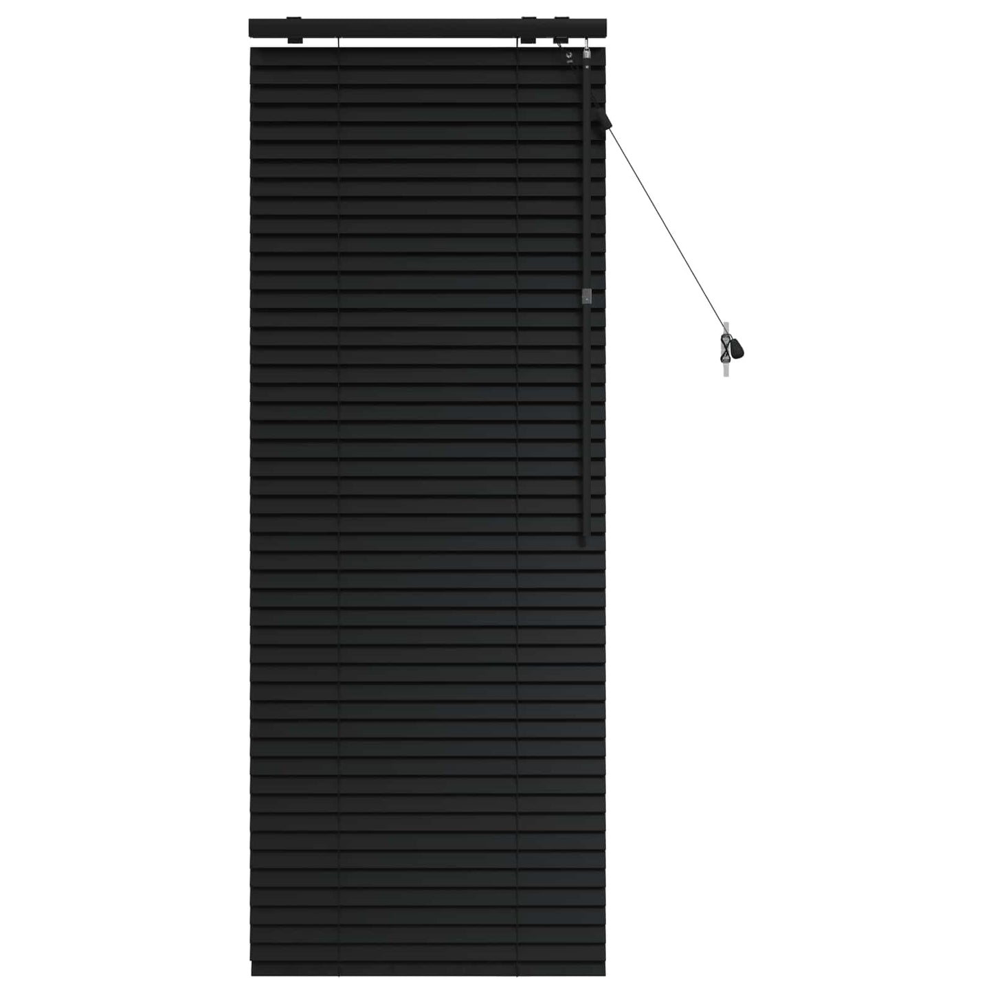 Venetian Blind Black 65 x 160 cm 35 mm Solid Paulownia Wood
