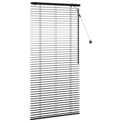 Venetian Blind Black 70 x 160 cm 35 mm Solid Paulownia Wood