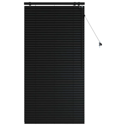 Venetian Blind Black 85 x 160 cm 35 mm Solid Paulownia Wood