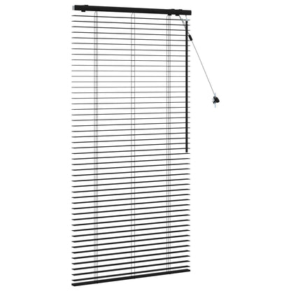 Venetian Blind Black 95 x 160 cm 35 mm Solid Paulownia Wood