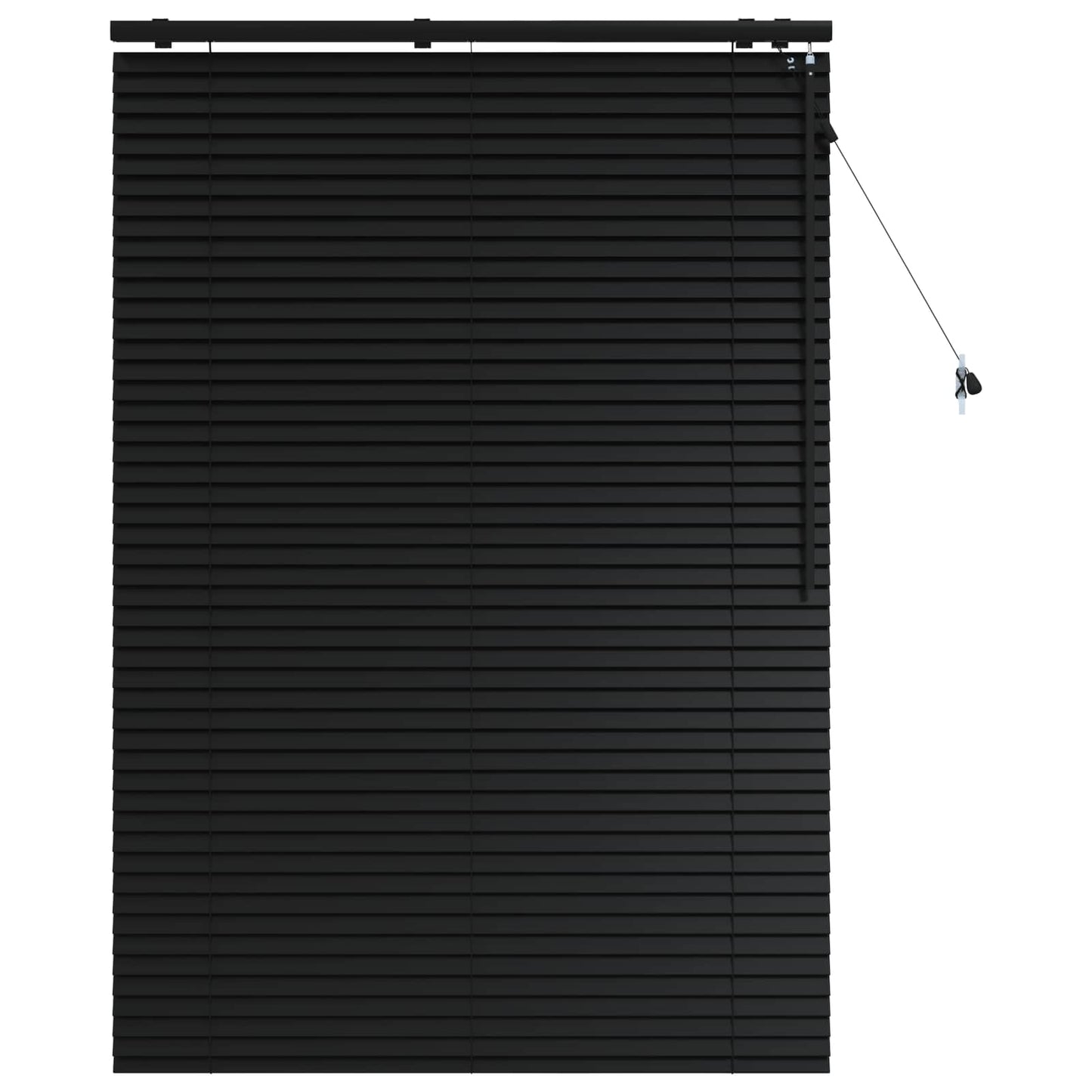 Venetian Blind Black 105 x 160 cm 35 mm Solid Paulownia Wood