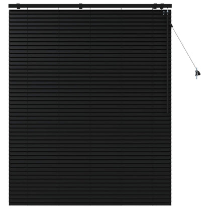 Venetian Blind Black 125 x 160 cm 35 mm Solid Paulownia Wood