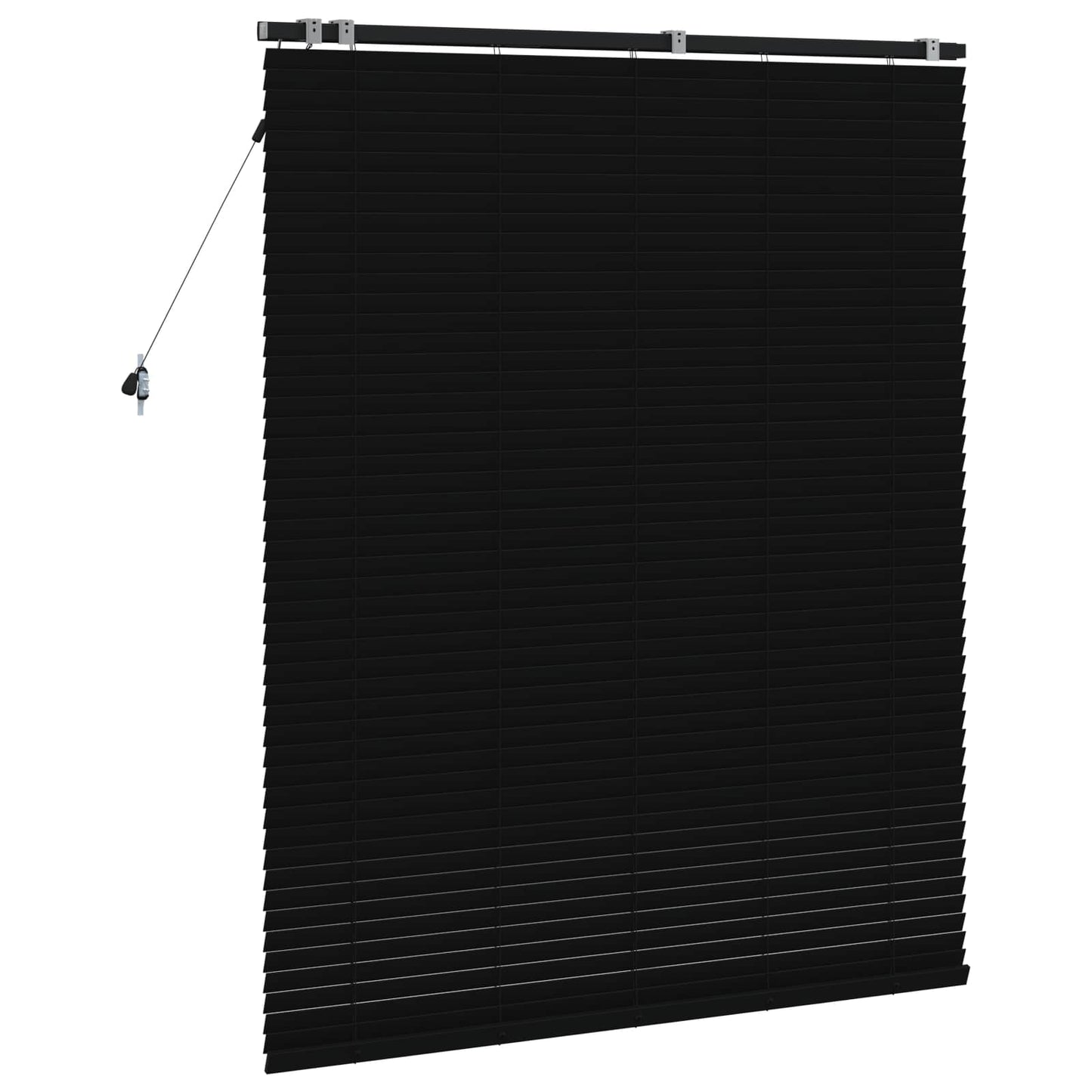 Venetian Blind Black 130 x 160 cm 35 mm Solid Paulownia Wood