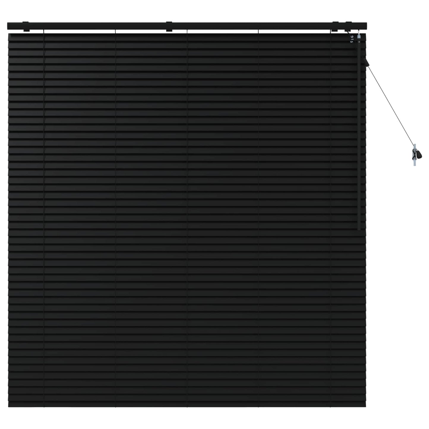 Venetian Blind Black 150 x 160 cm 35 mm Solid Paulownia Wood