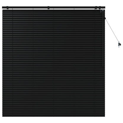 Venetian Blind Black 150 x 160 cm 35 mm Solid Paulownia Wood