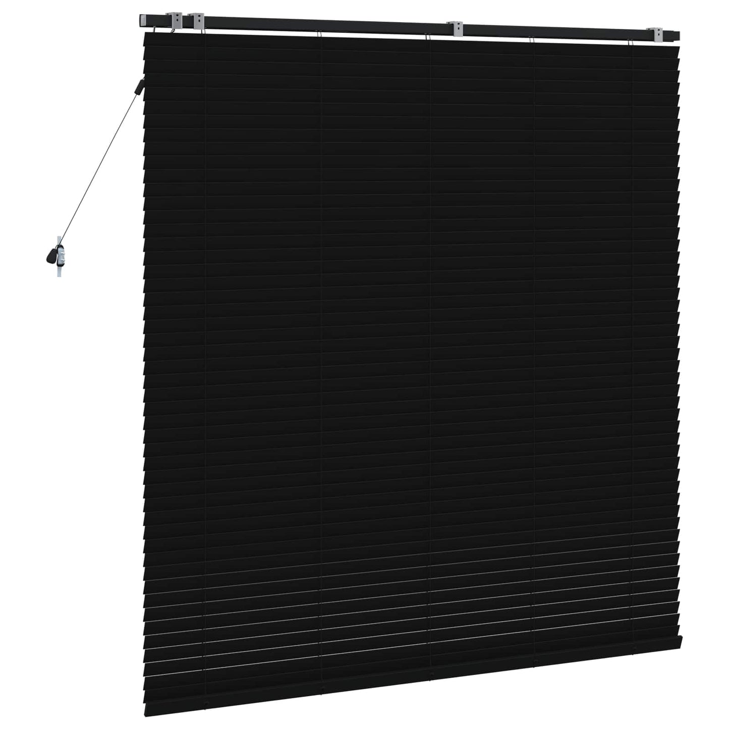 Venetian Blind Black 155 x 160 cm 35 mm Solid Paulownia Wood