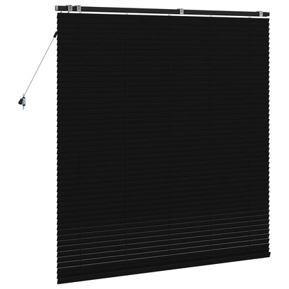 Venetian Blind Black 160 x 160 cm 35 mm Solid Paulownia Wood