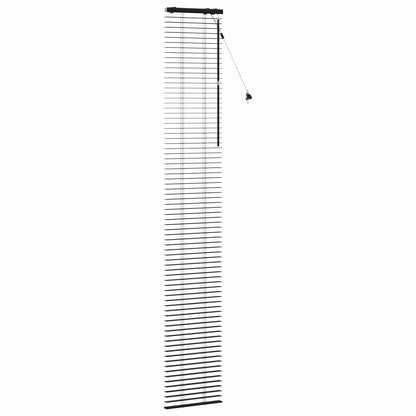 Venetian Blind Black 50 x 250 cm 35 mm Solid Paulownia Wood