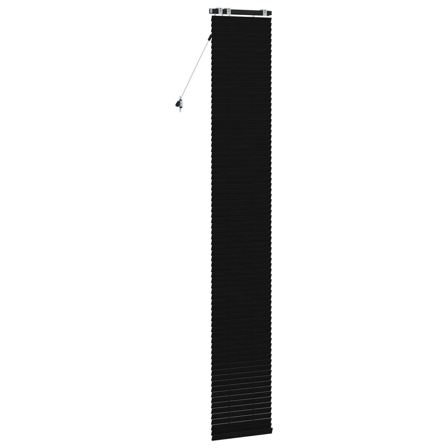 Venetian Blind Black 50 x 250 cm 35 mm Solid Paulownia Wood