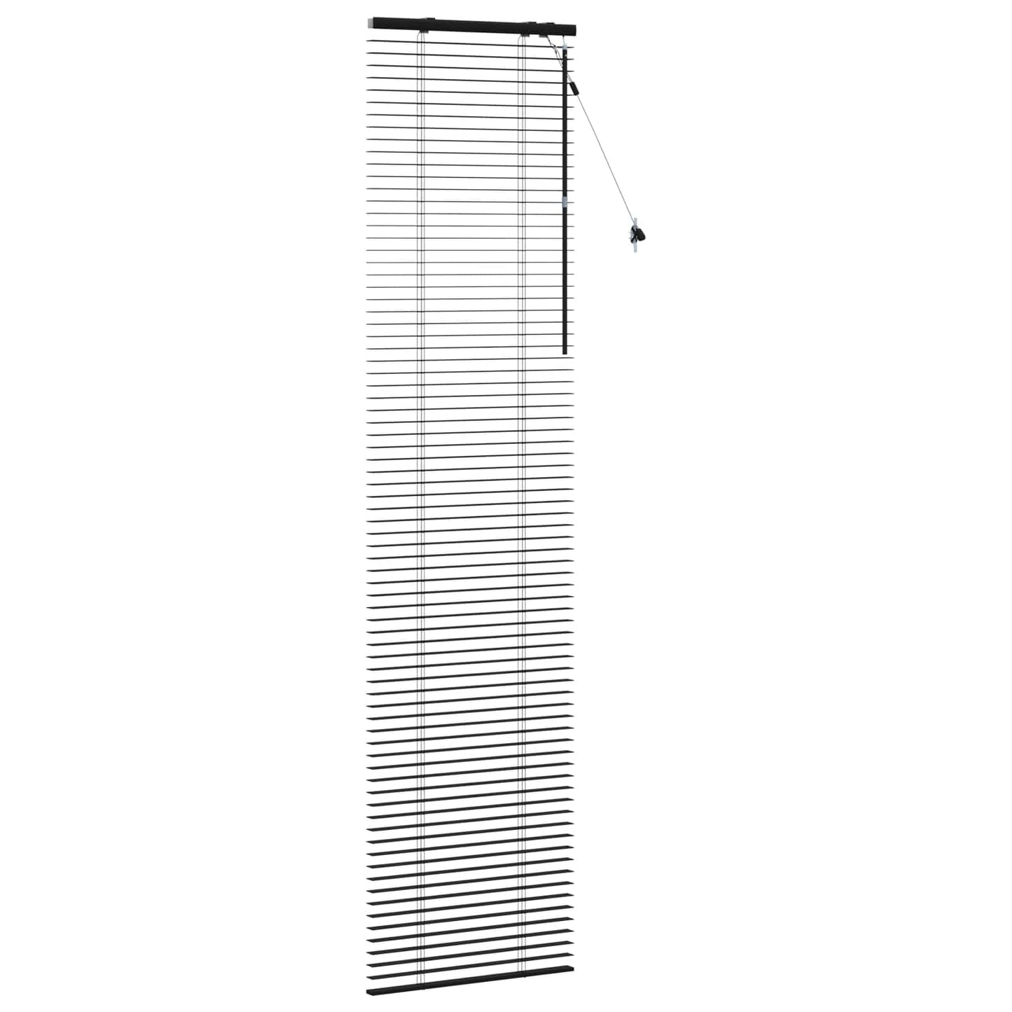 Venetian Blind Black 65 x 250 cm 35 mm Solid Paulownia Wood
