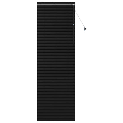 Venetian Blind Black 75 x 250 cm 35 mm Solid Paulownia Wood
